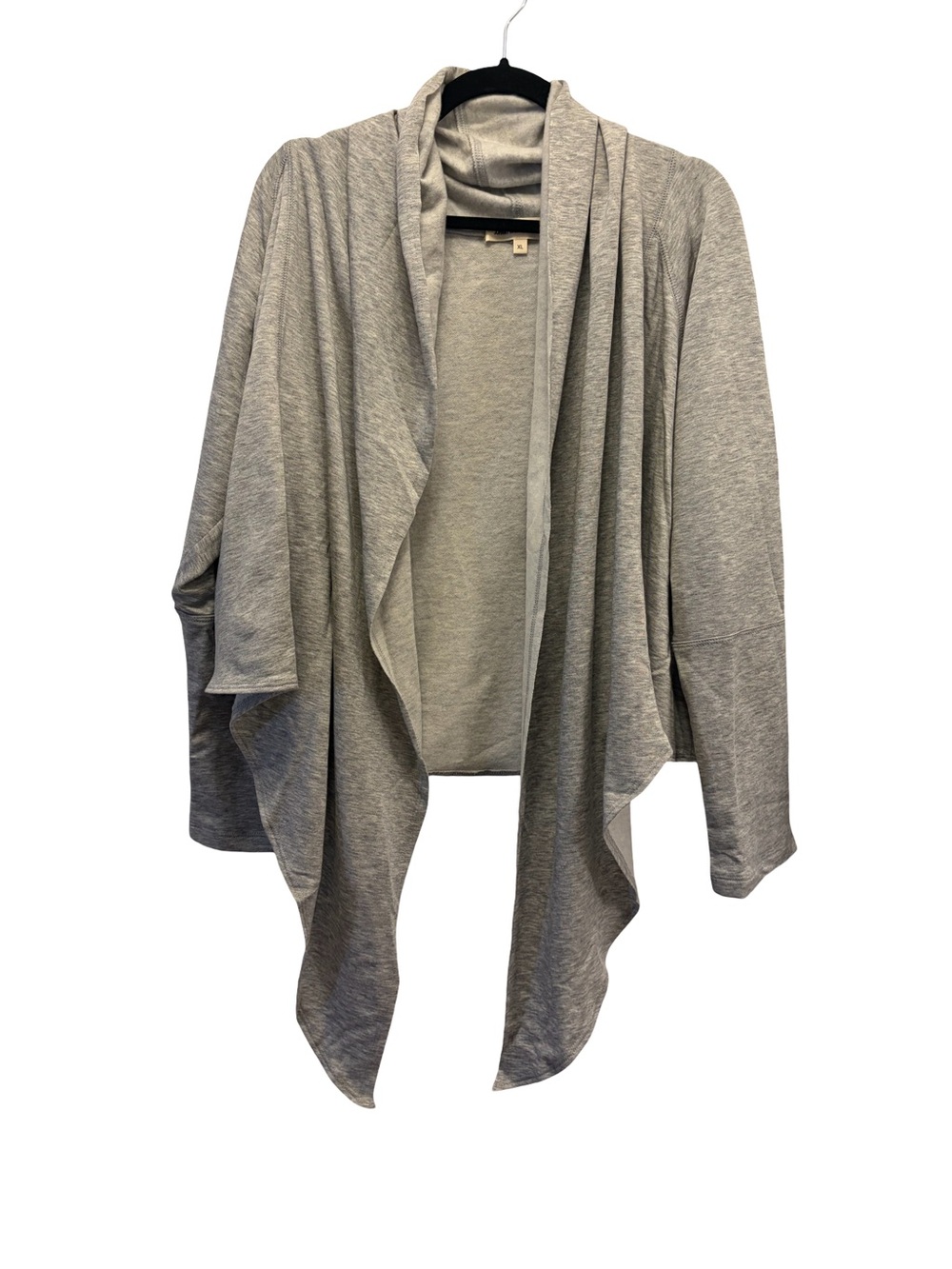 Johnny Was Calme Gray Draped Cardigan Women's XL Tencel Blend Open Front